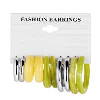 Zinklegierung Ohrring-Set, 5 Stück & Modeschmuck & für Frau, keine, frei von Nickel, Blei & Kadmium, verkauft von setzen