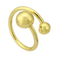 Mosiądz Mankiet palcu, Platerowane w kolorze złota, Regulowane & biżuteria moda & dla kobiety, złoty, 8x8x8mm, rozmiar:4, 10komputery/wiele, sprzedane przez wiele