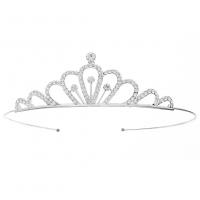 Bridal Tiaras Zinc Alloy silver color plated wedding gift & for woman & with rhinestone silver color nickel lead & cadmium free Sold By PC