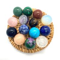 Gemstone Jewelry Beads, Round, DIY & different materials for choice & no hole, more colors for choice, 16mm, Sold By PC