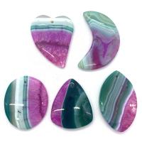 Pendentif en agate de quartz glacé, agate quartz de glace, envoyé au hasard & 5 pièces & DIY, couleurs mélangées, 35x45-25x55mm, 5PC/fixé, Vendu par fixé