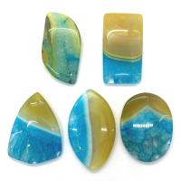 Ice Quartz Agate Pendant, random style & 5 pieces & DIY, mixed colors, 35x45-25x55mm, 5PCs/Set, Sold By Set