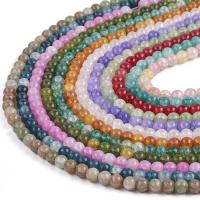 Crackle Glass Beads Round DIY Sold Per Approx 14.96 Inch Strand