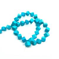 Synthetische Türkis Perle, Quadrat, DIY & verschiedene Größen vorhanden, blau, verkauft per ca. 14.96 ZollInch Strang
