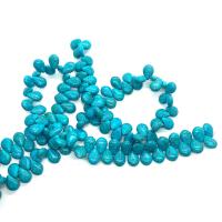 Synthetische Türkis Perle, Tropfen, DIY & verschiedene Größen vorhanden, blau, verkauft per ca. 14.96 ZollInch Strang
