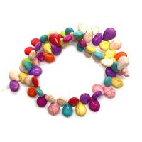 Synthetische Türkis Perle, Tropfen, DIY & verschiedene Größen vorhanden, gemischte Farben, verkauft per ca. 14.96 ZollInch Strang
