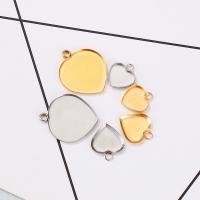Stainless Steel Pendant Setting, 304 Stainless Steel, Heart, different size for choice, more colors for choice, Sold By PC