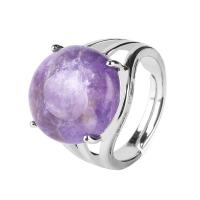 Natural Gemstone Finger Ring Zinc Alloy & for woman nickel lead & cadmium free Sold By PC