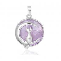 Gemstone Pendants Jewelry Zinc Alloy with Gemstone & for woman nickel lead & cadmium free Sold By PC