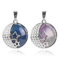 Gemstone Pendants Jewelry Brass with Gemstone & for woman nickel lead & cadmium free Sold By PC
