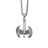 Stainless Steel Jewelry Necklace 316 Stainless Steel Axe fashion jewelry & for man & blacken Length 60 cm Sold By PC