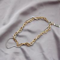 Cubic Zircon Micro Pave Mässing Halsband, guldfärg pläterade, Dubbla lager & för kvinna & med cubic zirconia, Längd 41 cm, Säljs av PC