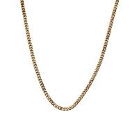 Brass Chain Necklace gold color plated fashion jewelry & for woman 380mm Sold By PC