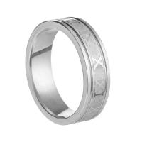Titanium Steel Finger Ring silver color plated Unisex Sold By PC