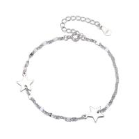 925 Sterling Silver Bangle Bracelet platinum plated fashion jewelry & for woman 190mm Sold By PC