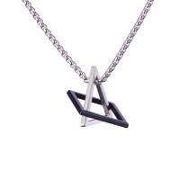 Zinc Alloy Sweater Chain Necklace 304 Stainless Steel Chain with zinc alloy pendant Geometrical Pattern plated for man & hollow Length Approx 27.56 Inch Sold By PC