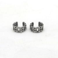 Fashion Earring Cuff and Wraps, 316 Stainless Steel, vintage & Unisex, original color, 5.80x13x1.50mm, Sold By Pair