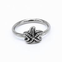 316 Stainless Steel Finger Ring Starfish vintage & Unisex original color Sold By PC