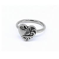 316 Stainless Steel Finger Ring, Heart, vintage & Unisex & different size for choice, original color, Sold By PC