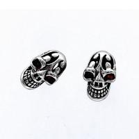 Stainless Steel Stud Earrings 316 Stainless Steel Skull vintage & Unisex & blacken Sold By Pair