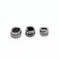 Stainless Steel Large Hole Beads, 316 Stainless Steel, Feather, vintage & DIY & different size for choice & blacken, Sold By PC