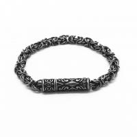 Stainless Steel Jewelry Bracelet 316 Stainless Steel vintage & Unisex & blacken Length Approx 20.5 cm Sold By PC