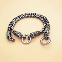 Stainless Steel Jewelry Bracelet, 316 Stainless Steel, random style & vintage & Unisex, original color, Length:Approx 7.5 Inch, Sold By PC