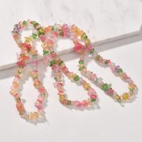Crackle Glass Beads, Glass Stone, irregular, DIY, more colors for choice, Sold By Strand