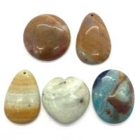 Gemstone Pendant 5 pieces & DIY mixed colors 35x45- Sold By Set