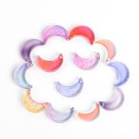 Miracle Acrylic Beads Glass Moon 10 pieces & DIY Sold By Bag