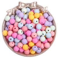 Frosted akryl perler, Runde, du kan DIY & forskellig størrelse for valg, blandede farver, Solgt af Bag