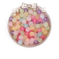 Perles acryliques dépolies, Acrylique, Rond, DIY & normes différentes pour le choix & givré, plus de couleurs à choisir, Vendu par sac