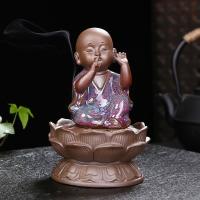 Traditional Ceramic Inserted Burner Incense Seat, Purple Clay, handmade, for home and office & durable & different styles for choice, Sold By PC
