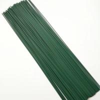 Plastic Artificial Flower Rod, with Iron, green, Length:Approx 40 cm, Sold By PC