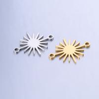Nerezová ocel Connector, 304 Stainless Steel, Slunce, módní šperky & DIY, více barev na výběr, 14.50x19mm, 5PC/Bag, Prodáno By Bag