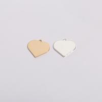 Brass Heart Pendants plated fashion jewelry & DIY nickel lead & cadmium free Sold By PC
