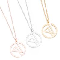 Stainless Steel Jewelry Necklace, 304 Stainless Steel, Round, Vacuum Ion Plating, fashion jewelry & for woman & hollow, more colors for choice, 20x22mm, Length:45 cm, Sold By PC