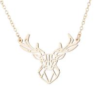 Stainless Steel Jewelry Necklace 304 Stainless Steel Antlers Vacuum Ion Plating fashion jewelry & for woman & hollow Length 45 cm Sold By PC