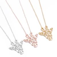 Edelstahl Schmuck Halskette, 304 Edelstahl, Giraffe, Modeschmuck & für Frau & hohl, keine, 25x25mm, Länge 45 cm, verkauft von PC