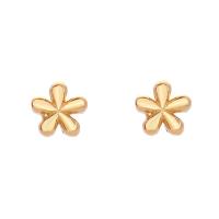 925 Sterling Silver Stud Earrings, Flower, plated, fashion jewelry & for woman, more colors for choice, 4mm, Sold By Pair