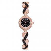 Women Watch Bracelet Zinc Alloy with Glass fashion jewelry & for woman & enamel & with rhinestone 205mm Sold By PC