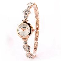 Women Watch Bracelet, Tibetan Style, with Glass, fashion jewelry & for woman & with rhinestone, more colors for choice, 200mm, Sold By PC