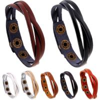 Leather Cord Bracelet, fashion jewelry & Unisex, more colors for choice, Length:Approx 20 cm, Sold By PC