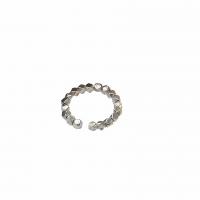 925 de prata esterlina Cuff Ring Finger, Ajustável & joias de moda & para mulher, vendido por PC
