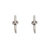 925 Sterling Silver Stud Earrings plated fashion jewelry & for woman 20mm Sold By Pair