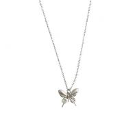 925 Sterling Silver Necklaces Butterfly fashion jewelry & for woman Length Approx 17.7 Inch Sold By PC