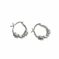 925 Sterling Silver Hoop Earrings, fashion jewelry & for woman, Sold By Pair