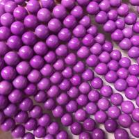 Natürlicher Lepidolith Perle, rund, poliert, DIY & verschiedene Größen vorhanden, violett, verkauft per ca. 38 cm Strang