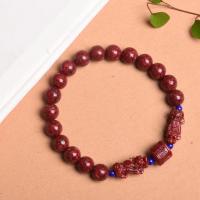 Fashion Cinnabar Bracelet, Fabulous Wild Beast, folk style & for woman, red, 8mm, Length:Approx 18 cm, Sold By PC
