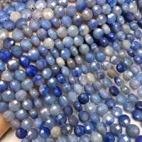 Natural Aventurine Beads, Blue Aventurine, polished, DIY & faceted, blue, 6x8mm, Sold Per Approx 38 cm Strand